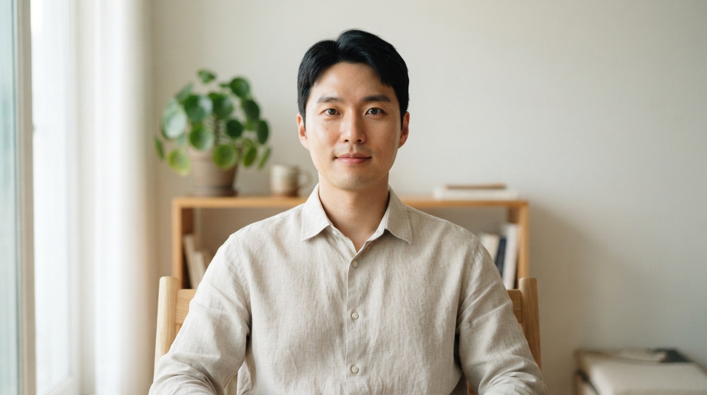 Jun, apresentador do canal O Jeitinho Coreano